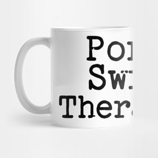 Porch Swing Therapy Tee Shirt - Typewriter Style Mug